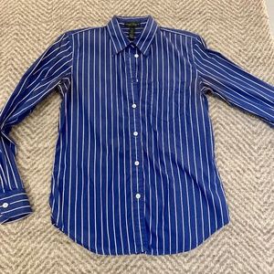 Blue Striped Ralph Lauren Button Down Shirt